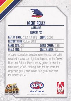 2011 Select AFL Champions #9 Brent Reilly Back